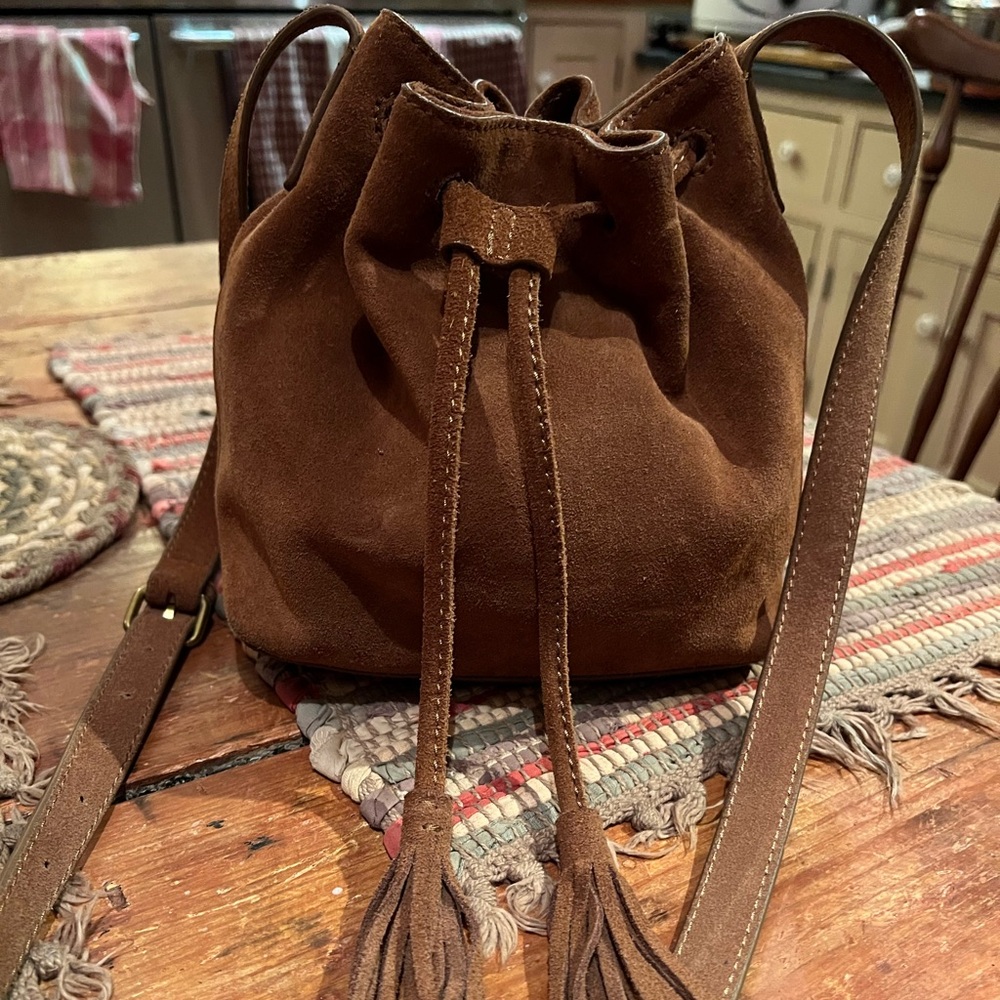 J Crew Nubuck/Suede Bucket Bag